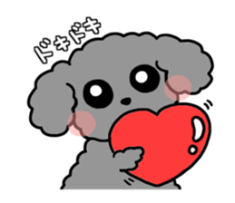 black poodle! sticker #12089036