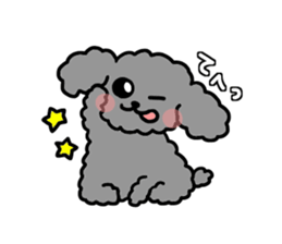 black poodle! sticker #12089038
