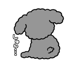 black poodle! sticker #12089040