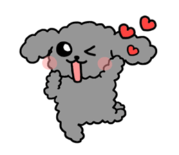 black poodle! sticker #12089041