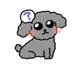 black poodle! sticker #12089043