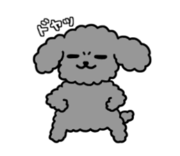 black poodle! sticker #12089045