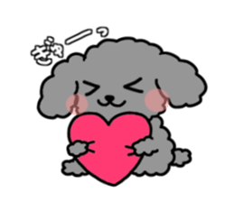 black poodle! sticker #12089047