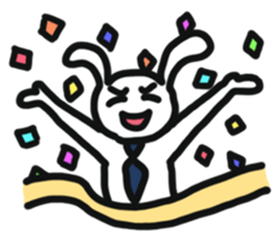 Positive Worker Bunny sticker #12090363