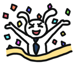 Positive Worker Bunny sticker #12090363