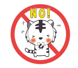 Lifestyle of the white tiger sticker #12092804