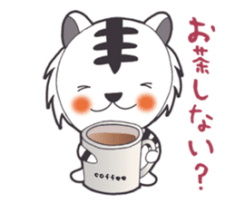 Lifestyle of the white tiger sticker #12092808