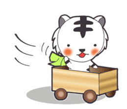 Lifestyle of the white tiger sticker #12092819