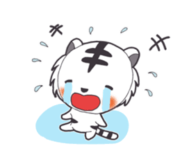 Lifestyle of the white tiger sticker #12092824