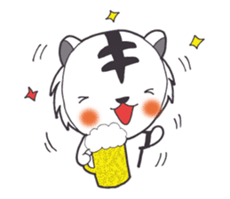 Lifestyle of the white tiger sticker #12092826