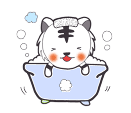 Lifestyle of the white tiger sticker #12092835