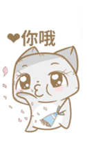 Flabby cat sticker #12094408