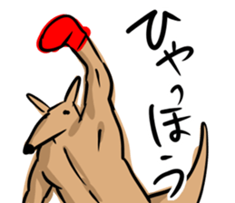 Macho kangaroo sticker #12096330