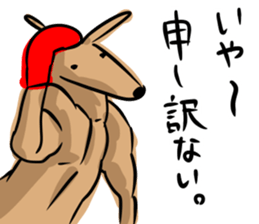 Macho kangaroo sticker #12096340