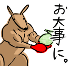 Macho kangaroo sticker #12096352