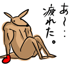 Macho kangaroo sticker #12096355