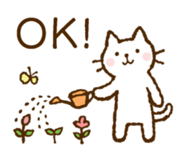 Nice and cute kitty 3 (shironeko) sticker #12097448