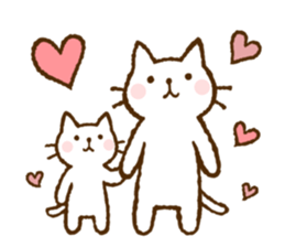 Nice and cute kitty 3 (shironeko) sticker #12097451