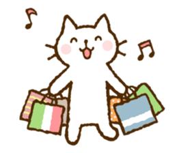 Nice and cute kitty 3 (shironeko) sticker #12097462