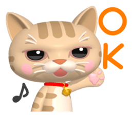 3D Cute and surreal 40 "Cat Friends" sticker #12097488