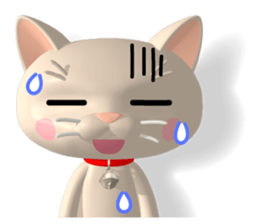 3D Cute and surreal 40 "Cat Friends" sticker #12097492