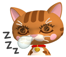3D Cute and surreal 40 "Cat Friends" sticker #12097498