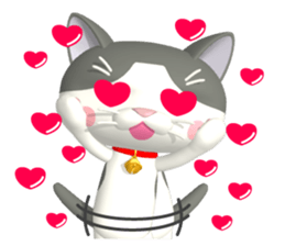 3D Cute and surreal 40 "Cat Friends" sticker #12097512