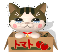 3D Cute and surreal 40 "Cat Friends" sticker #12097513