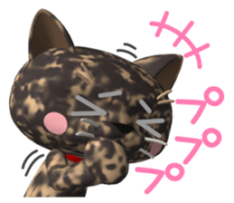 3D Cute and surreal 40 "Cat Friends" sticker #12097524