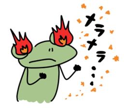 Lazy frog.3 sticker #12098093