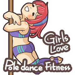 Girls love pole dance fitness(English)