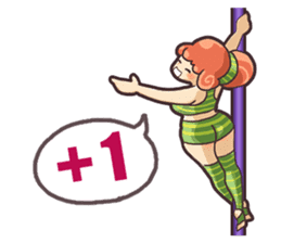Girls love pole dance fitness(English) sticker #12098455
