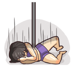 Girls love pole dance fitness(English) sticker #12098463