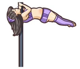Girls love pole dance fitness(English) sticker #12098467
