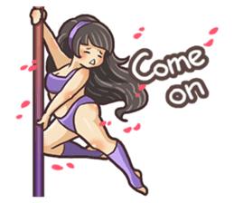 Girls love pole dance fitness(English) sticker #12098471