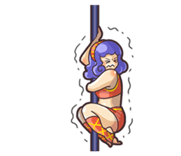 Girls love pole dance fitness(English) sticker #12098476