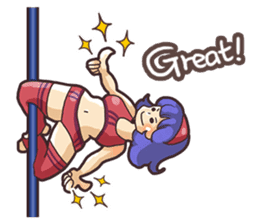 Girls love pole dance fitness(English) sticker #12098484