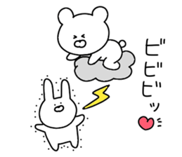 Bubble rabbit and bear sticker #12098667