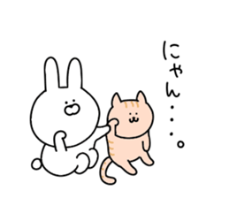 Bubble rabbit and bear sticker #12098679