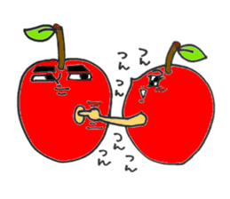 story of the apple of Sakichi and Umeko sticker #12098967