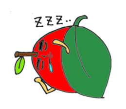 story of the apple of Sakichi and Umeko sticker #12098976