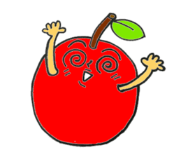 story of the apple of Sakichi and Umeko sticker #12098982