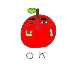 story of the apple of Sakichi and Umeko sticker #12098986