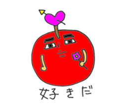 story of the apple of Sakichi and Umeko sticker #12098988