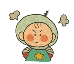 Spacesuit and Dog sticker #12099139