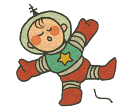 Spacesuit and Dog sticker #12099141