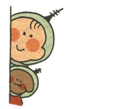 Spacesuit and Dog sticker #12099142