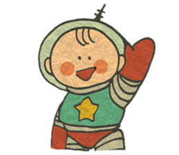 Spacesuit and Dog sticker #12099143