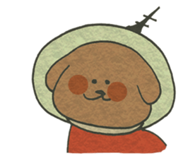 Spacesuit and Dog sticker #12099162