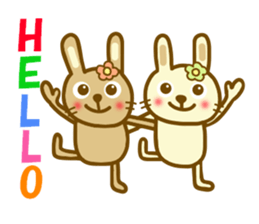 Sticker of a good friend rabbit sticker #12099776